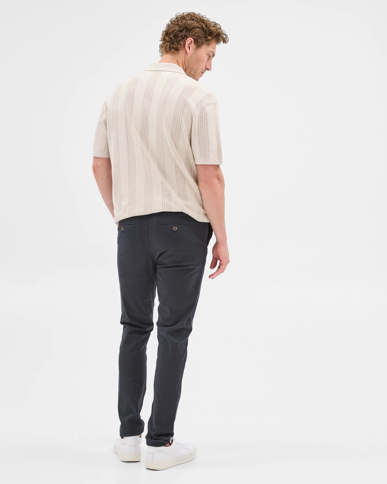 Australian Cotton Slim Chino Pants  - Navy 4 of 6