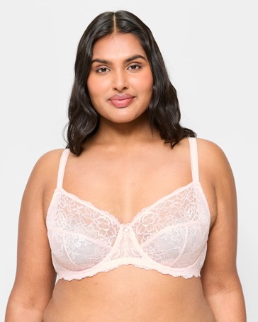 Plus Size Lace Soft Cup Underwire Bra - Adriana