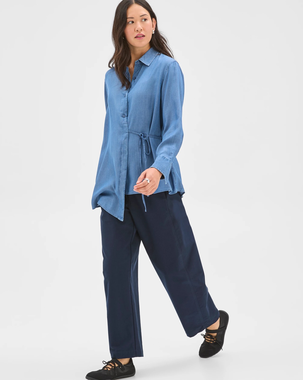 Chambray Tie Shirt 3 of 6