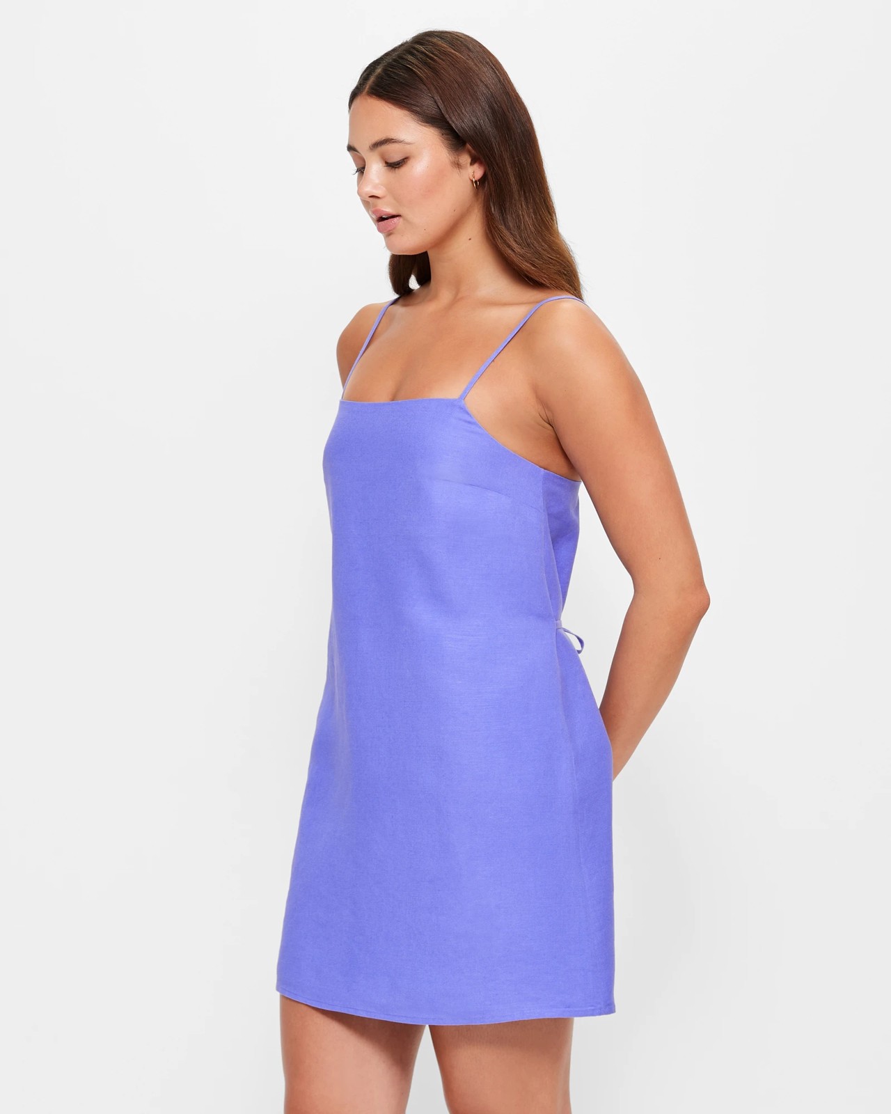 Linen Blend Strappy Mini Dress - Lily Loves 3 of 5