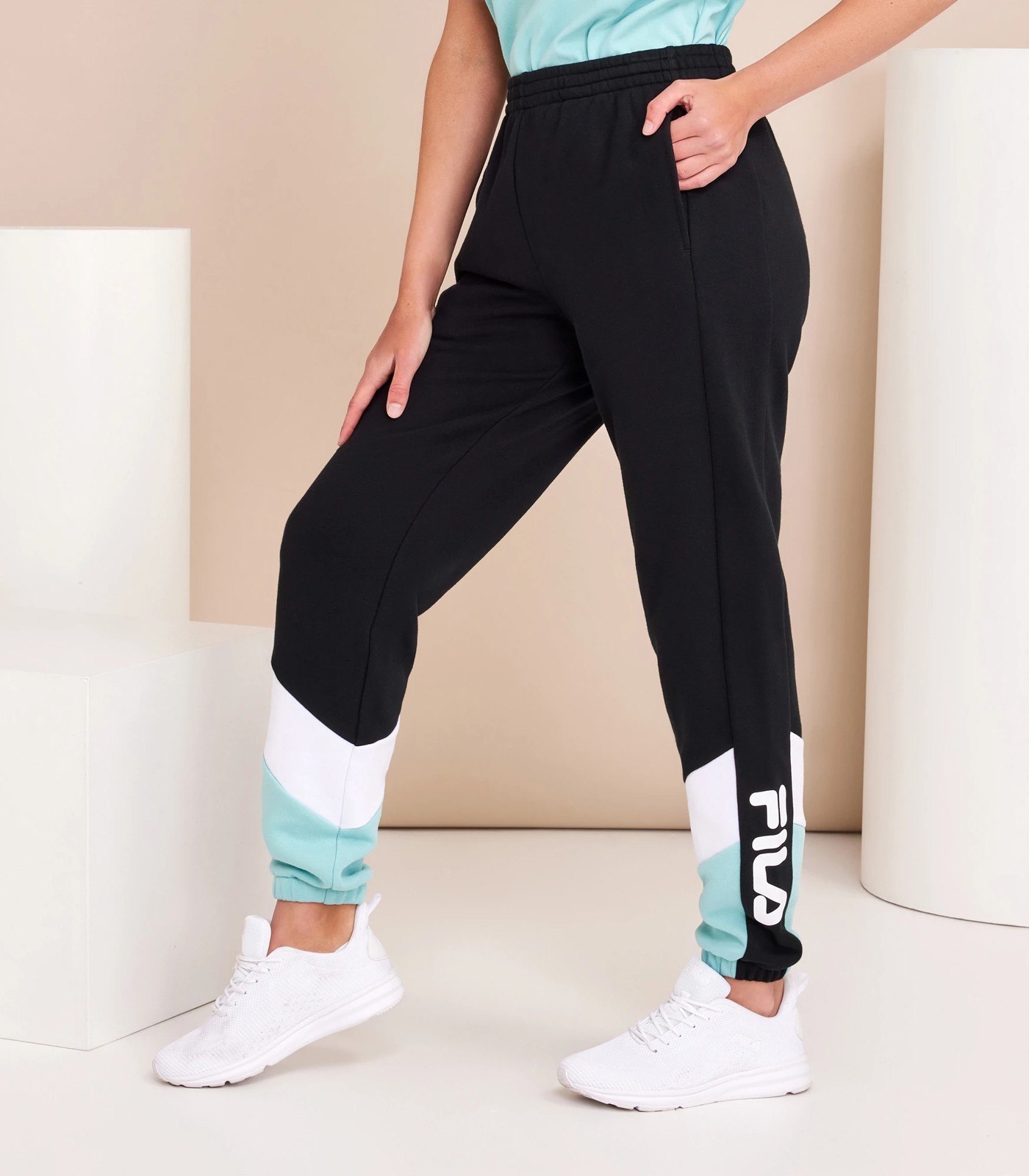 SHEIN Elastic Waist Checker Spliced Leggings