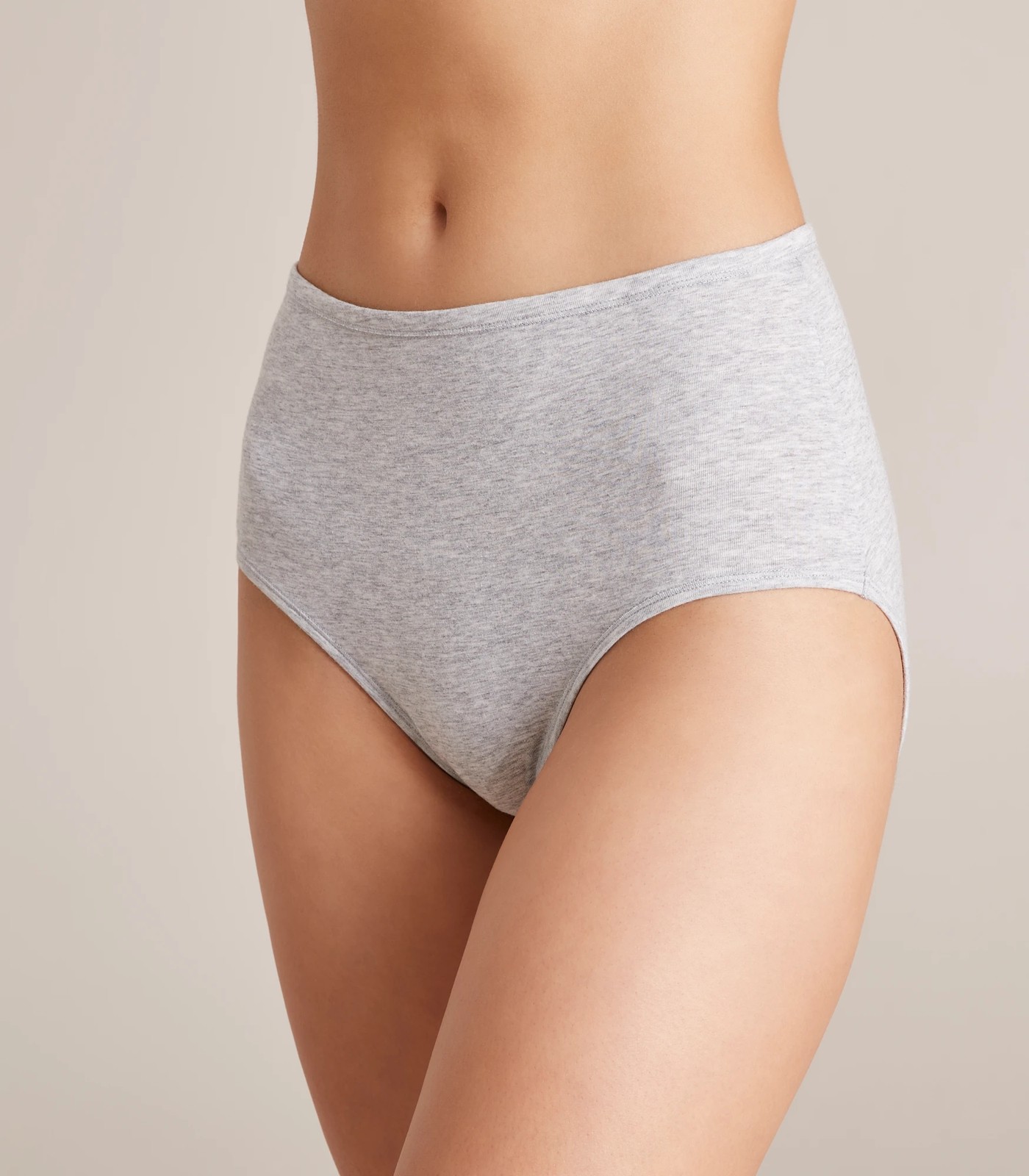 Yummie Cotton Seamless Shaping Brief in Heather Grey