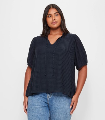 SheIn Women's Plus Drop Shoulder Curved Hem Overshirt Button Down Plaid  Shirt Blouse Tops Black X-Large Plus at  Women's Clothing store