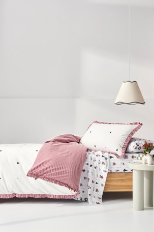 Christmas Embroidered Tree Quilt Cover Set