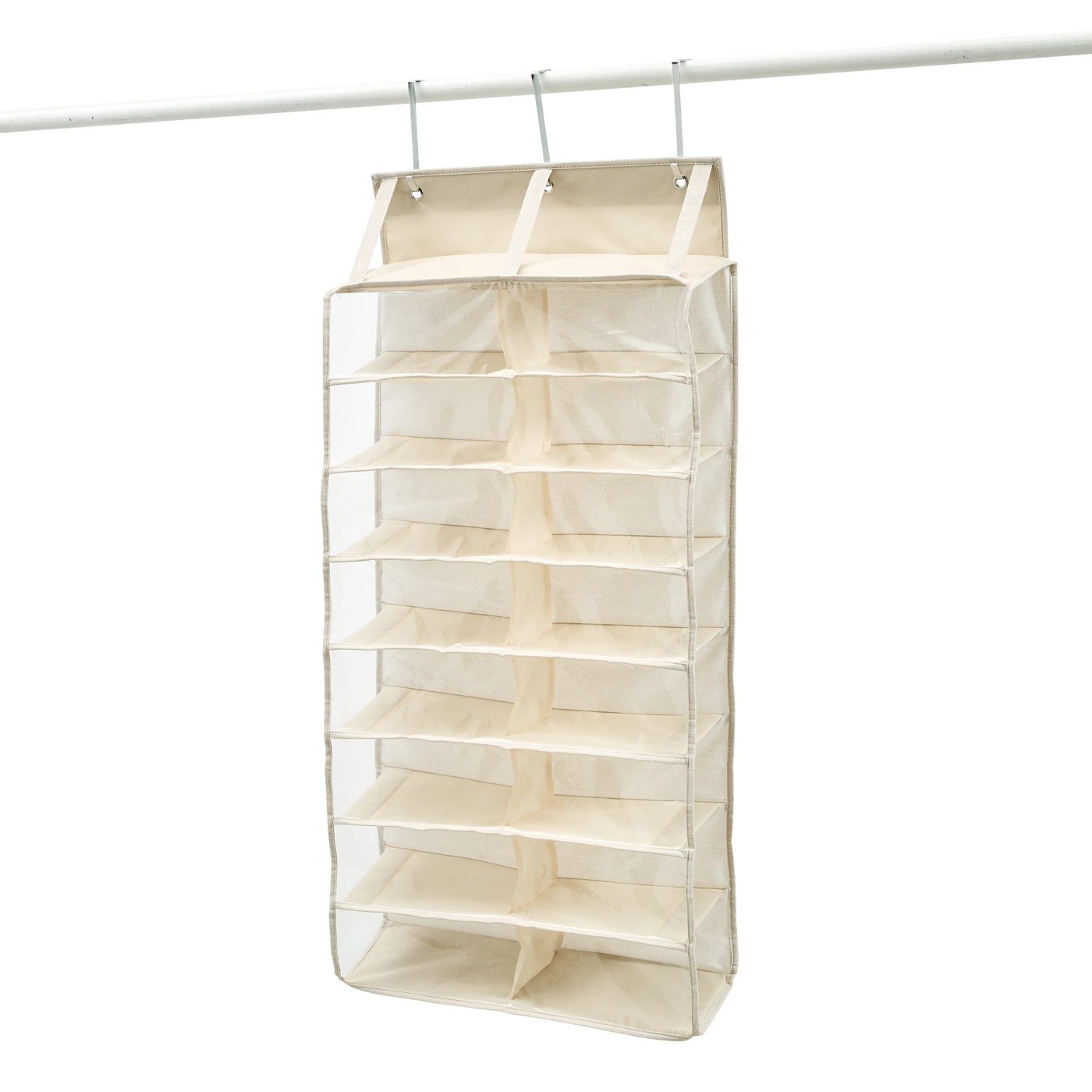 Anko Linen Look 16 Pocket Hanging Shoe Storage 2 of 6