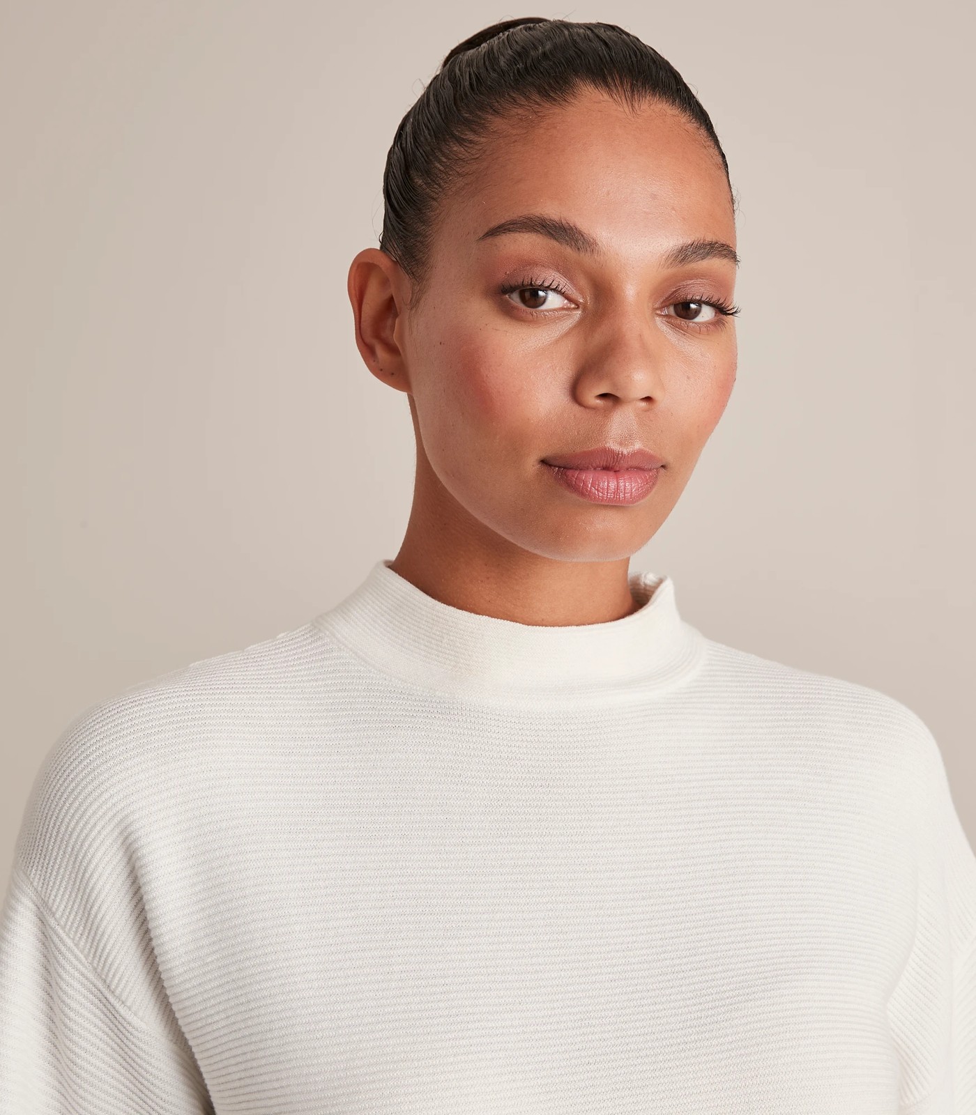 Preview Mock Neck Rib Knit Top | Target Australia