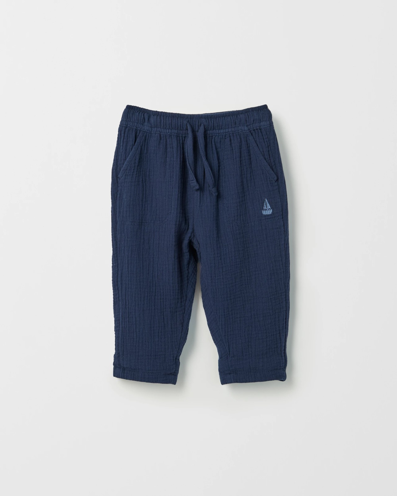 Baby Muslin Pants - Black Iris (Navy) 4 of 5