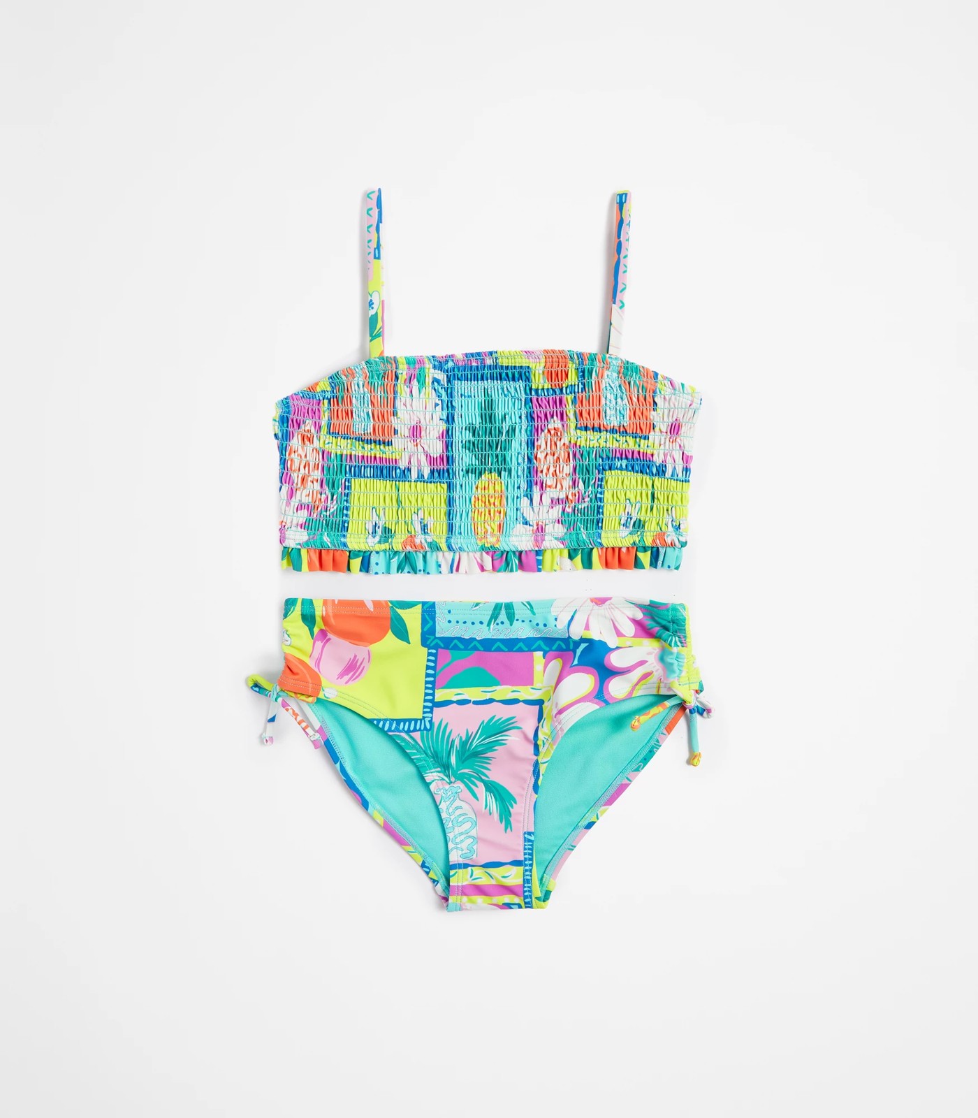  Girls 2-Piece Swimsuit Tropical Swimwear Set for