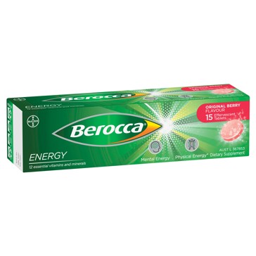 15 Pack Berroca Energy Original Berry Flavour Effervescent Tablets