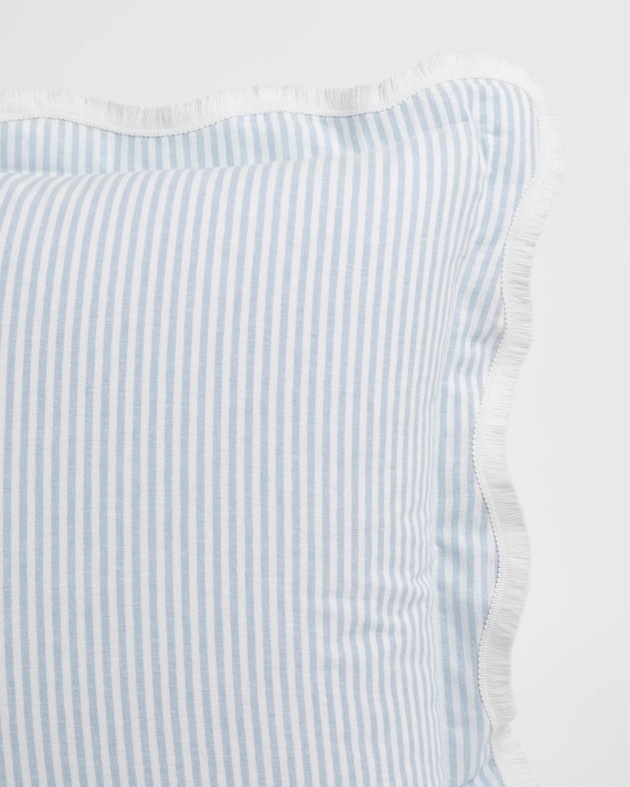 Charlotte Stripe Linen and Cotton European Pillowcase - Sky Blue 3 of 4