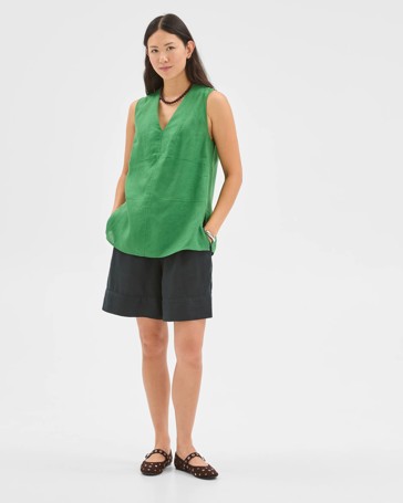 European Linen Sleeveless Tunic