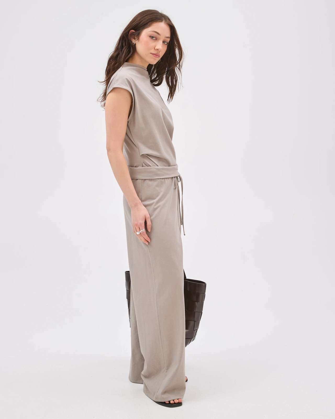 Lily Loves Australian Cotton Straight Leg Frill Pants - Portobello 4 of 6