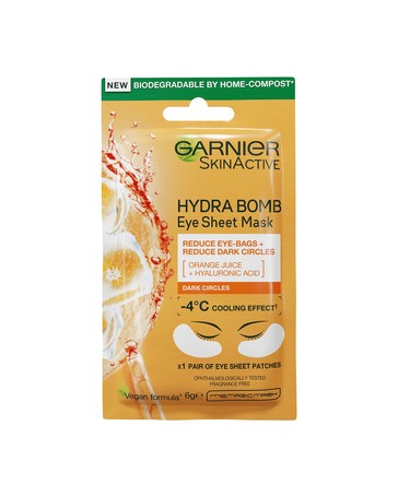 Garnier SkinActive Hydra Bomb Eye Sheet Mask 6g - Orange Juice & Hyaluronic Acid