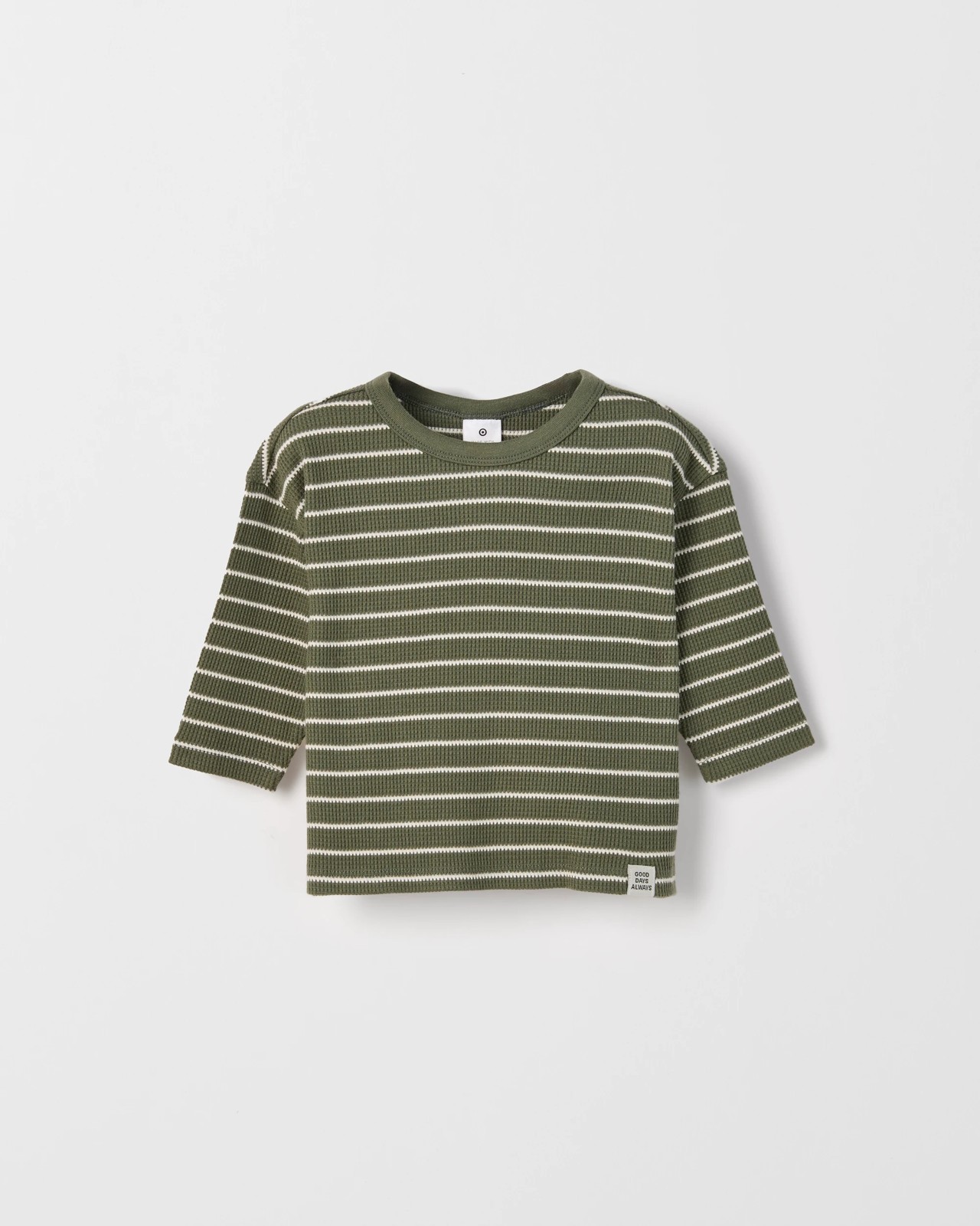 Baby Organic Cotton 2 Pack Long Sleeve Waffle & Rib T-Shirt 2 of 4