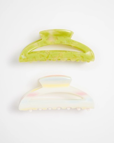 2 Pack Curved Claw Hair Clips