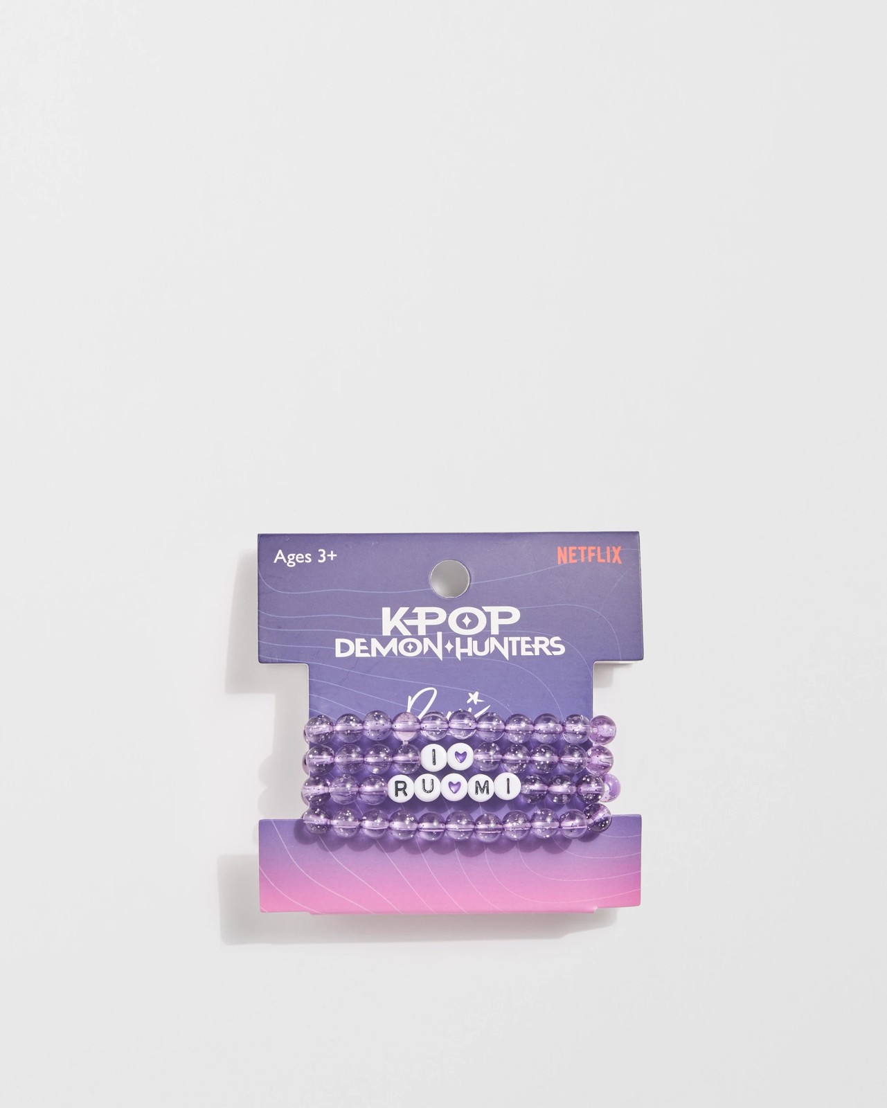 KPop Demon Hunters 4 Pack Stretch Bracelets - Rumi Purple 3 of 3