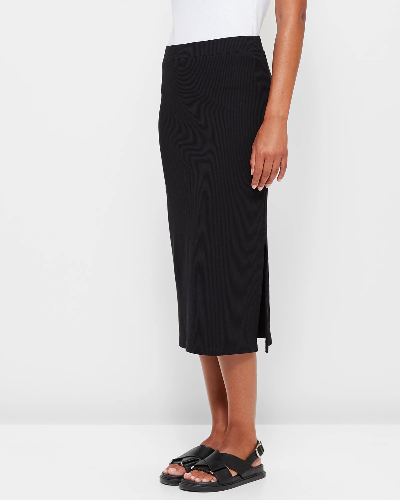 Ribbed Skirt - Black | Target Australia