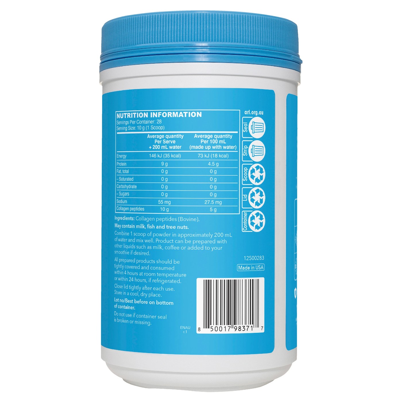 Vital Proteins Collagen Peptides Powder 284g - Unflavoured 3 of 5