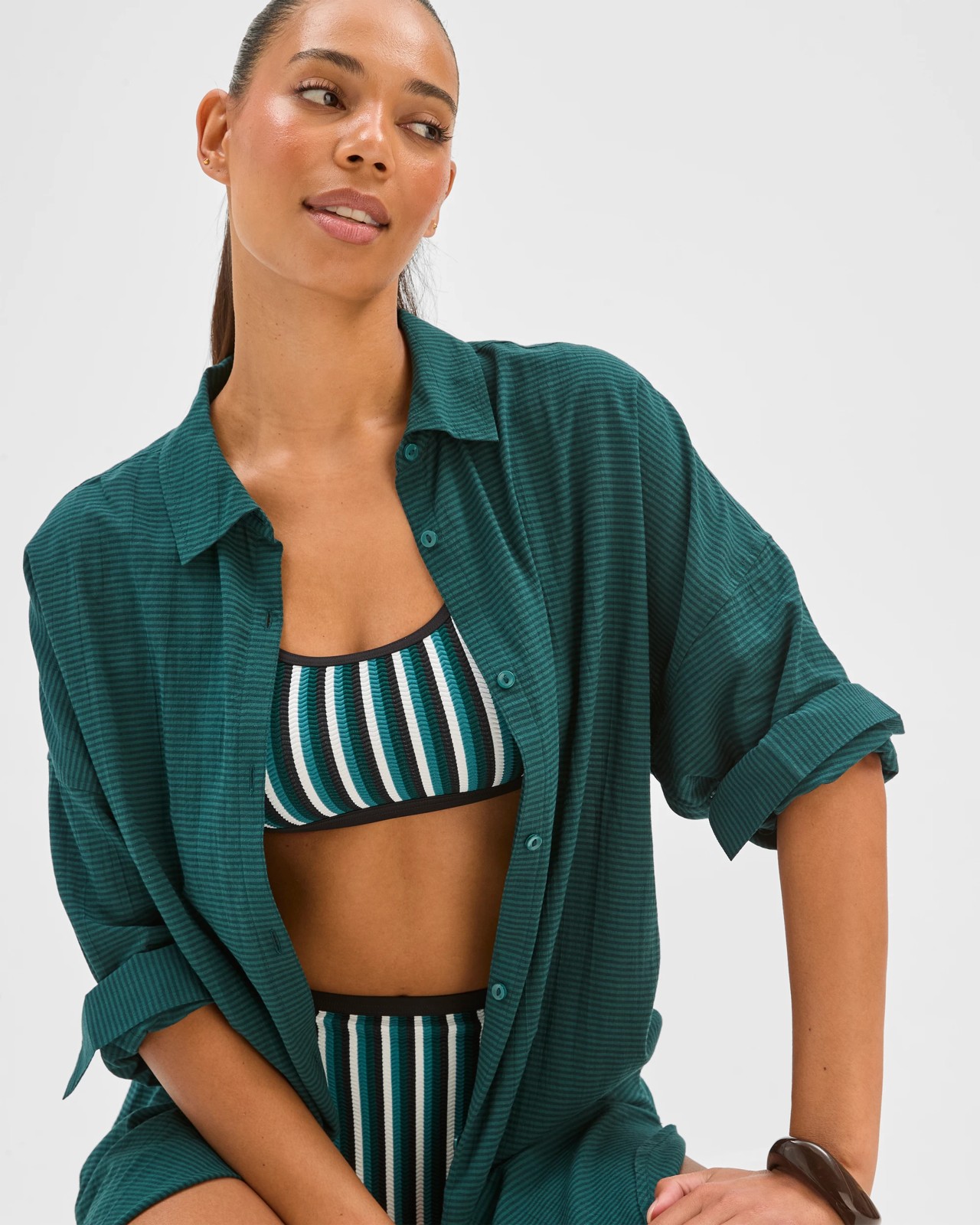 Resort Swim Maxi Shirt - Deep Forest 3 of 5