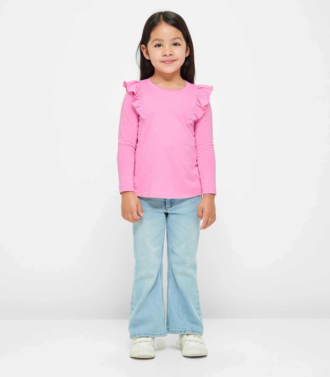 Organic Cotton Long Sleeve Print Top - Fushia Pink | Target Australia