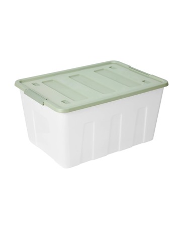 Anko 60L Storage Tub on Wheels with Green Lid
