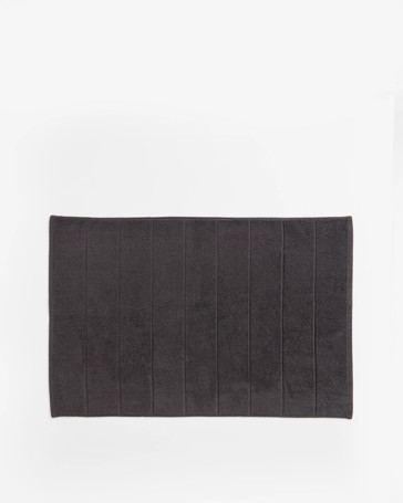Laynie Australian Cotton Textured Bath Mat - Charcoal