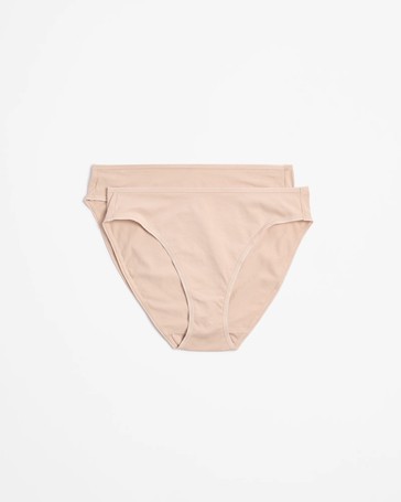 Australian Cotton Blend 2 Pack High Cut Briefs