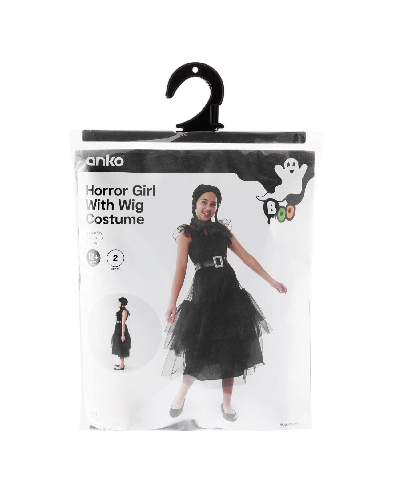 2 Piece Horror Girl with Wig Costume - Ages 12+ 3 of 4