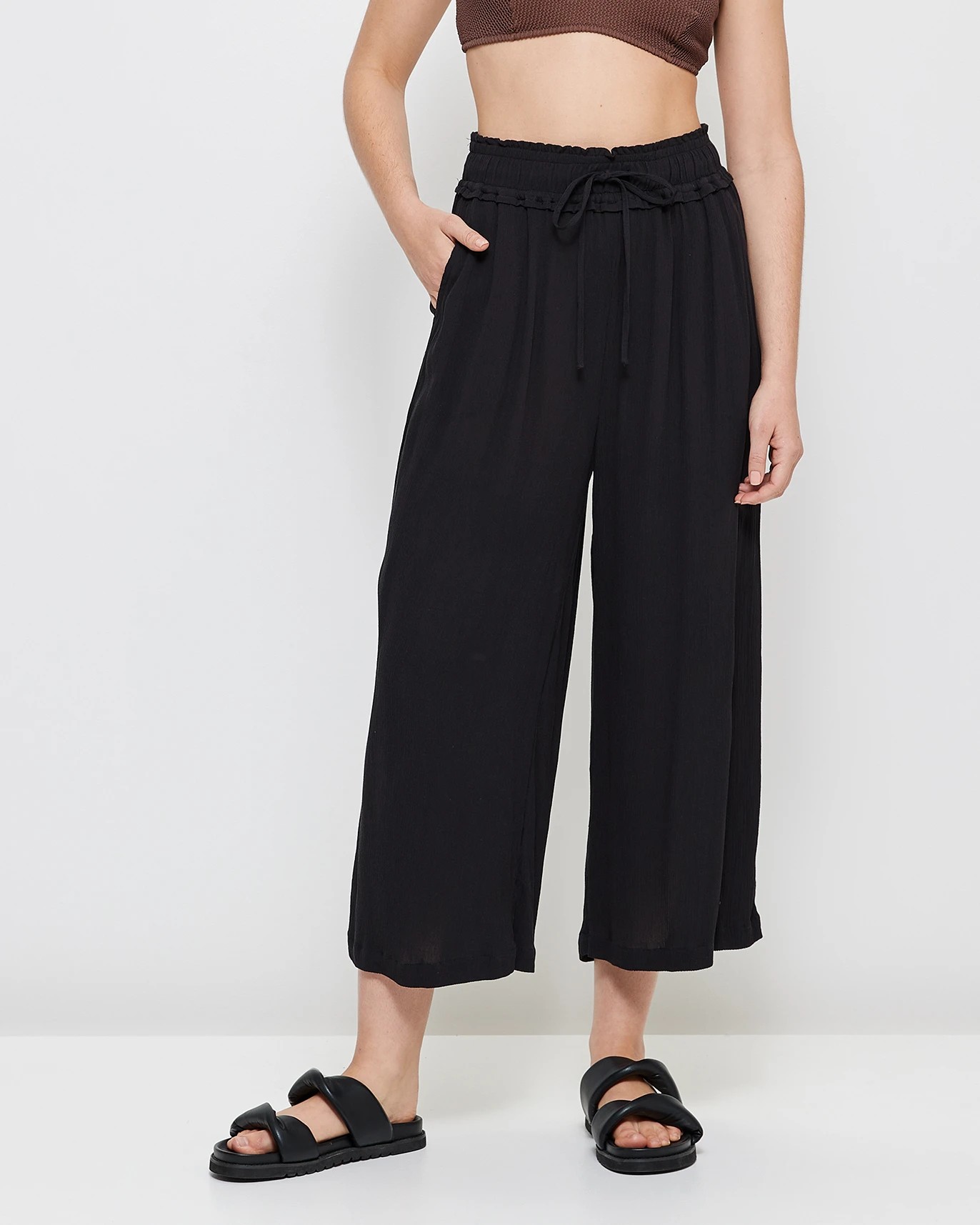 Resort Crinkle Culotte Pants | Target Australia