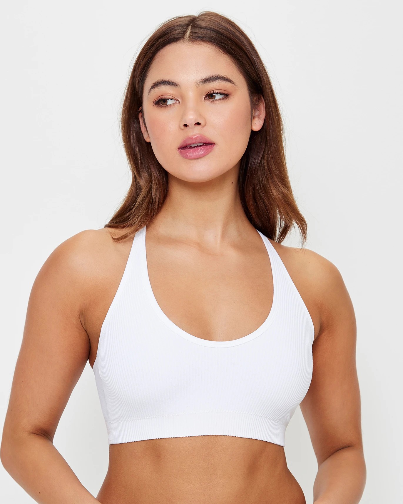 Ribbed Strappy Back Crop Top - Lily Loves