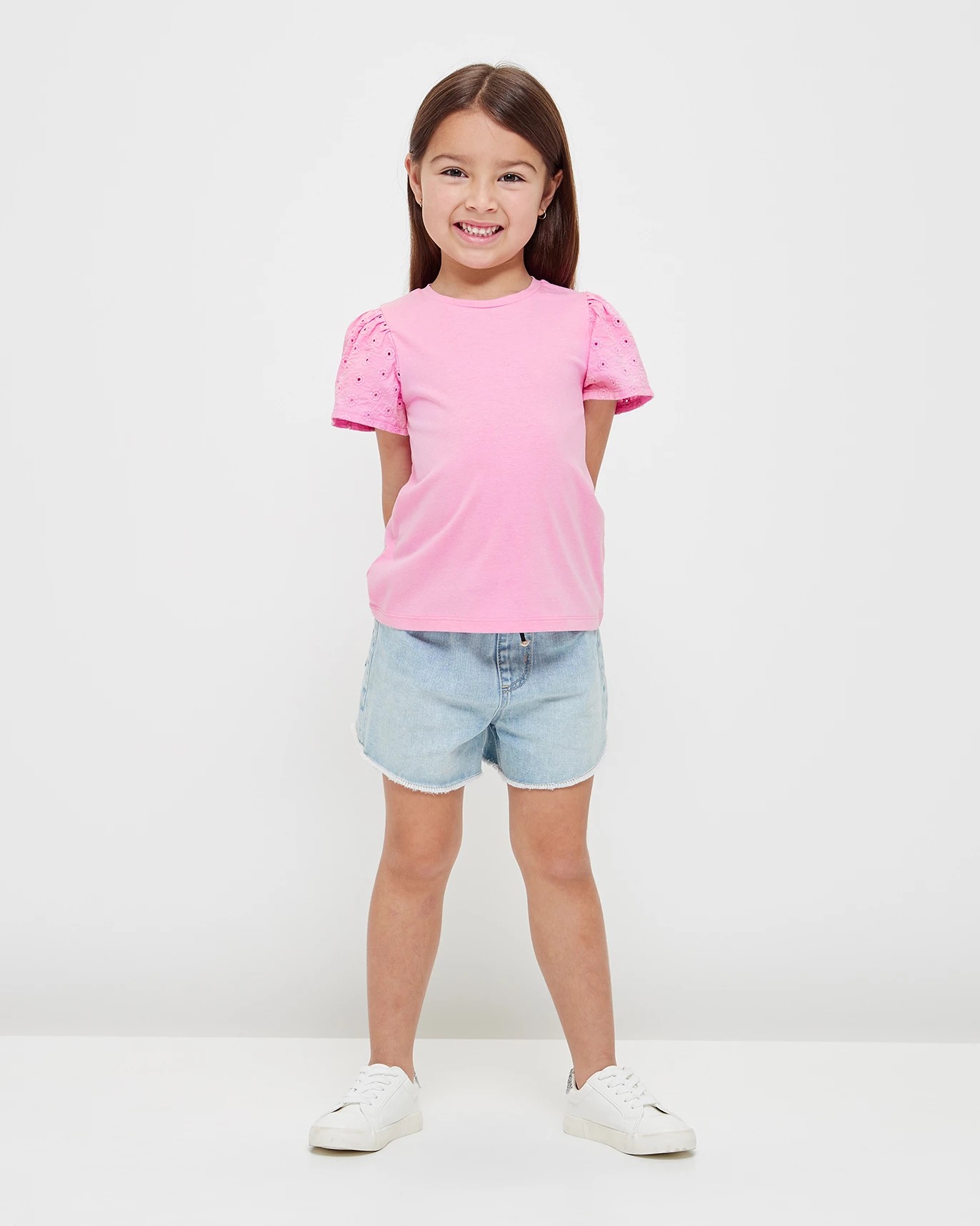 3 Pack Broderie T-shirt | Target Australia