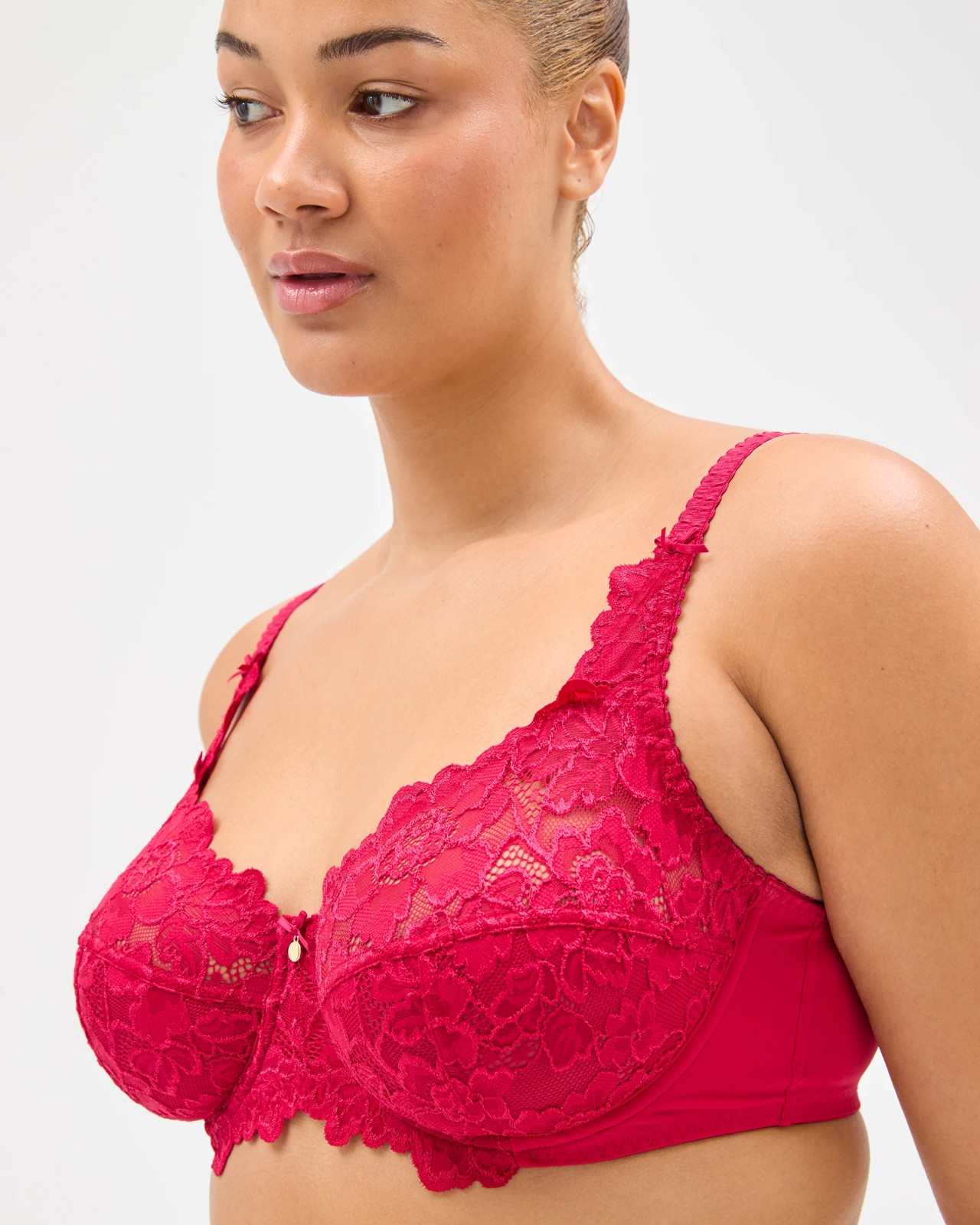 Plus Size Soft Cup Underwire T-Shirt Bra - Persian Red 3 of 4