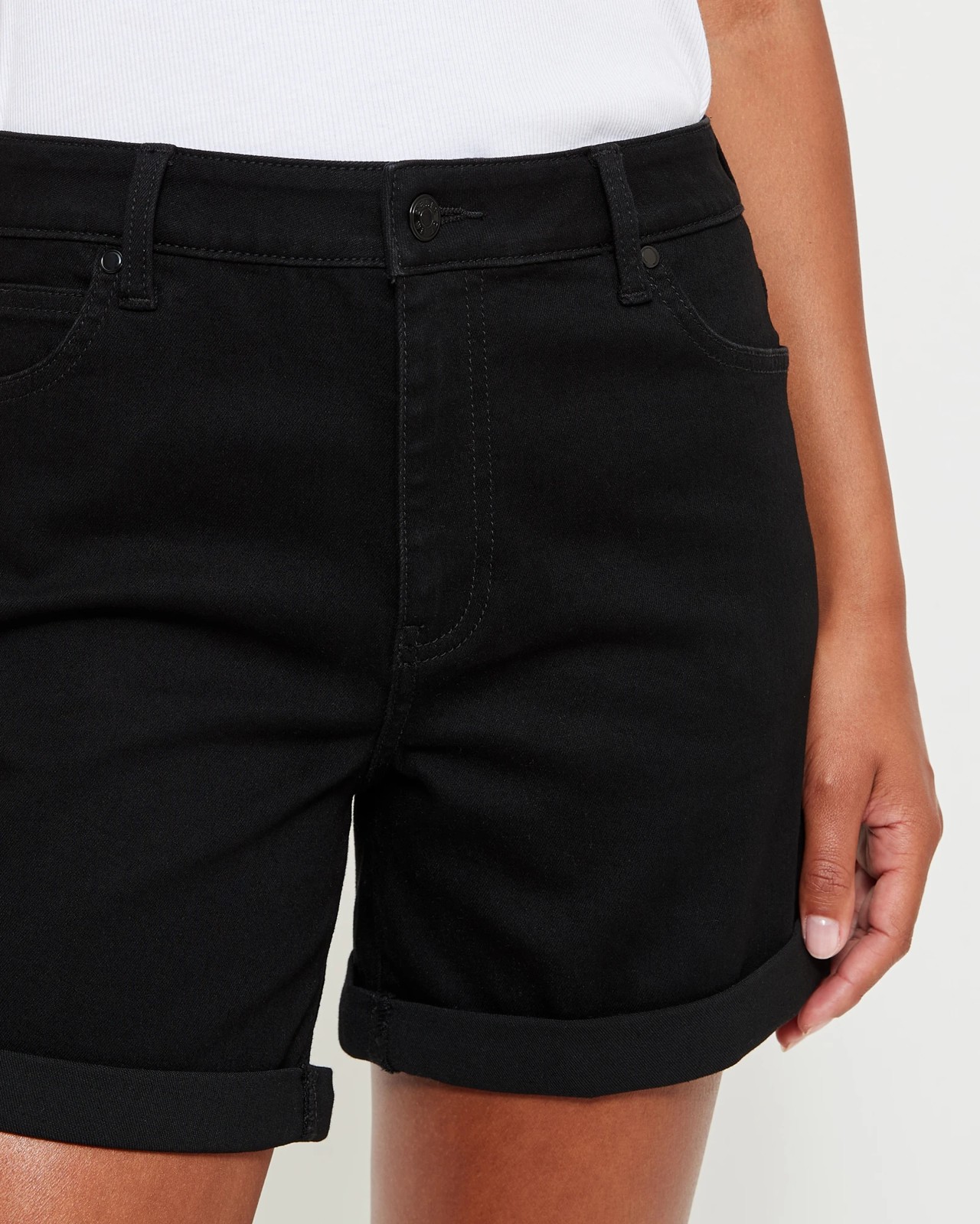 Classic Roll Cuff Denim Shorts 5 of 5
