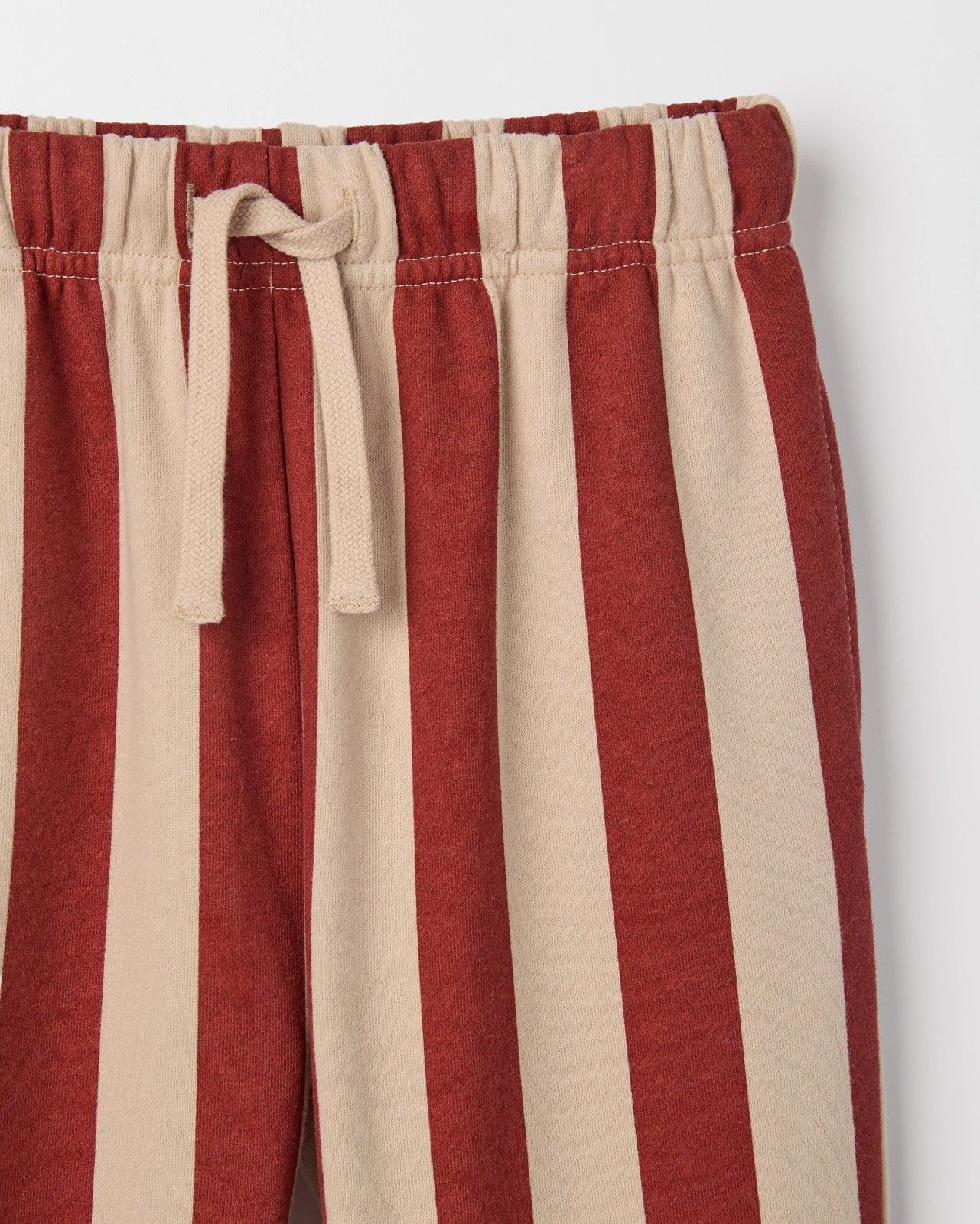 Australian Cotton Blend Vertical Stripe Trackpants - Red 2 of 2