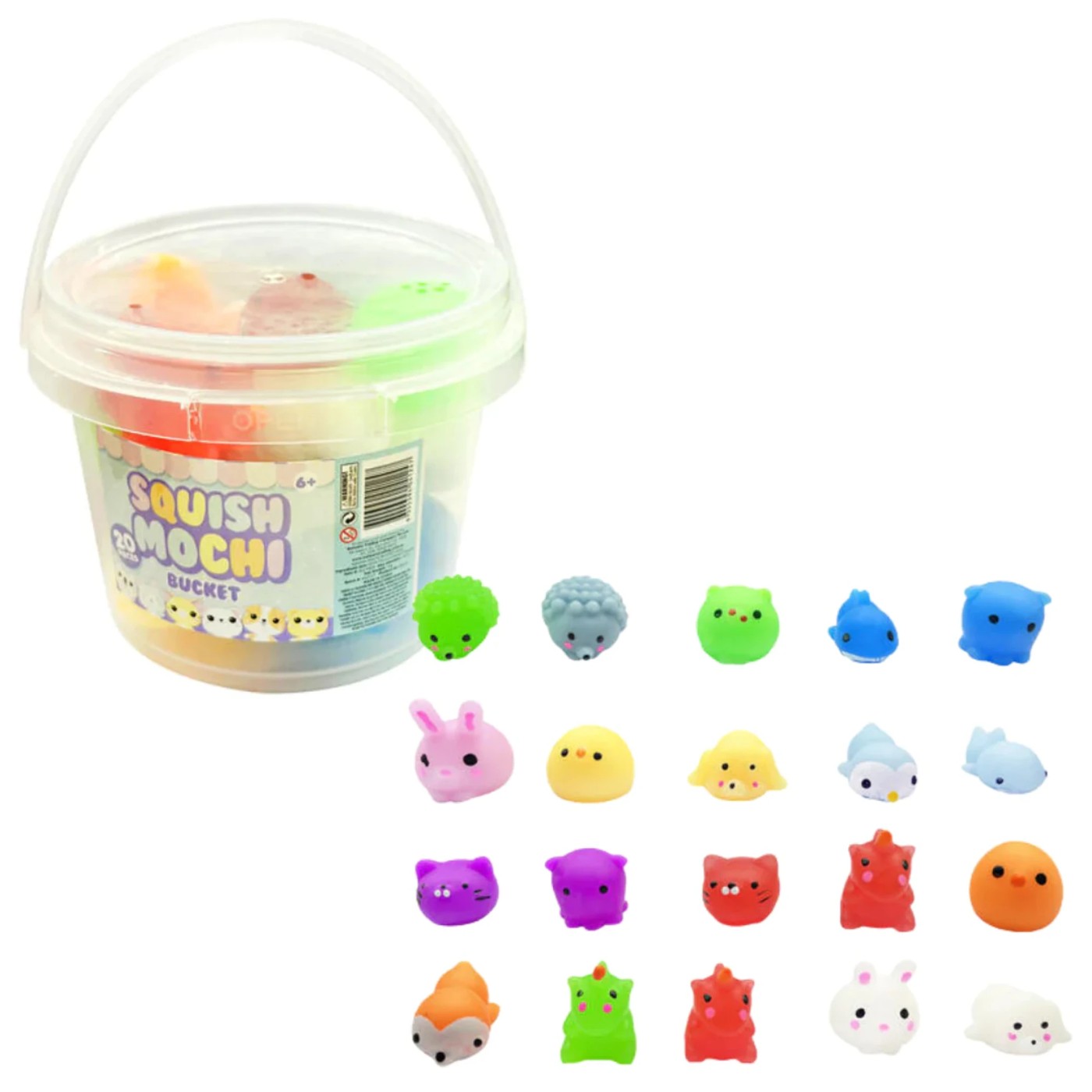 Squish Mochi Bucket 20 piece