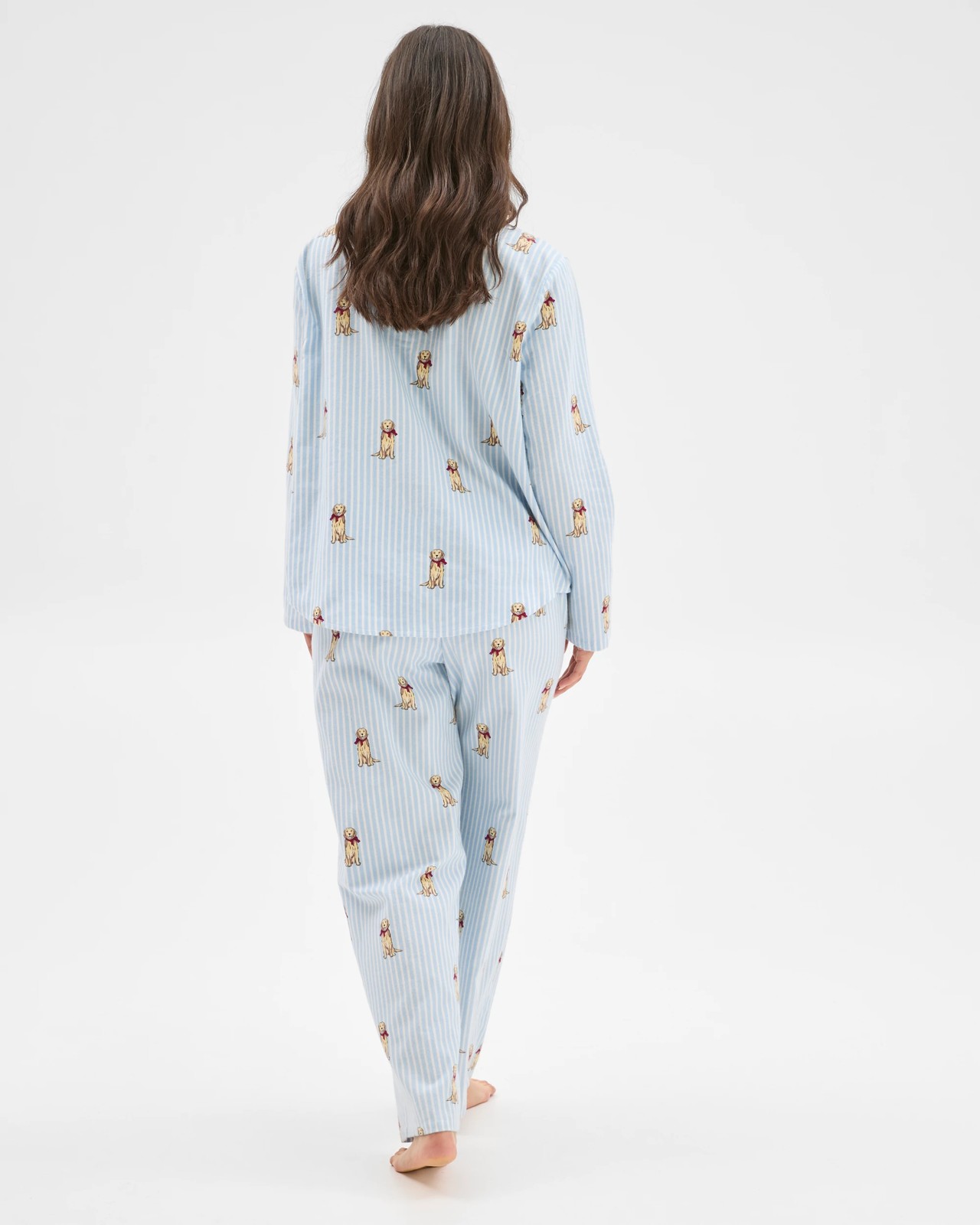 Australian Cotton Flannelette Pyjama Set - Golden Retriever Stripe 6 of 6