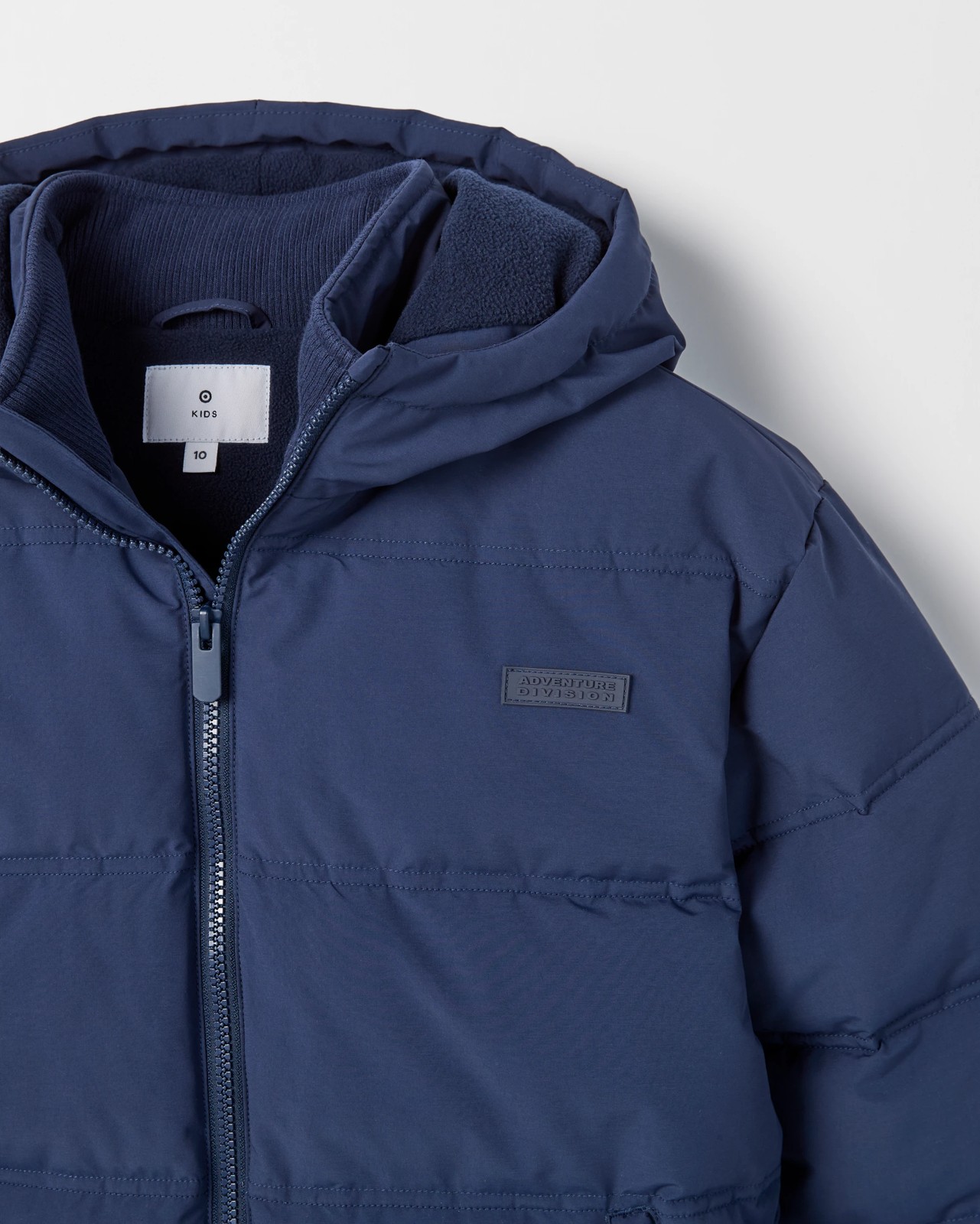 Long Sleeve Hooded Puffer Jacket - Navy 2 of 2