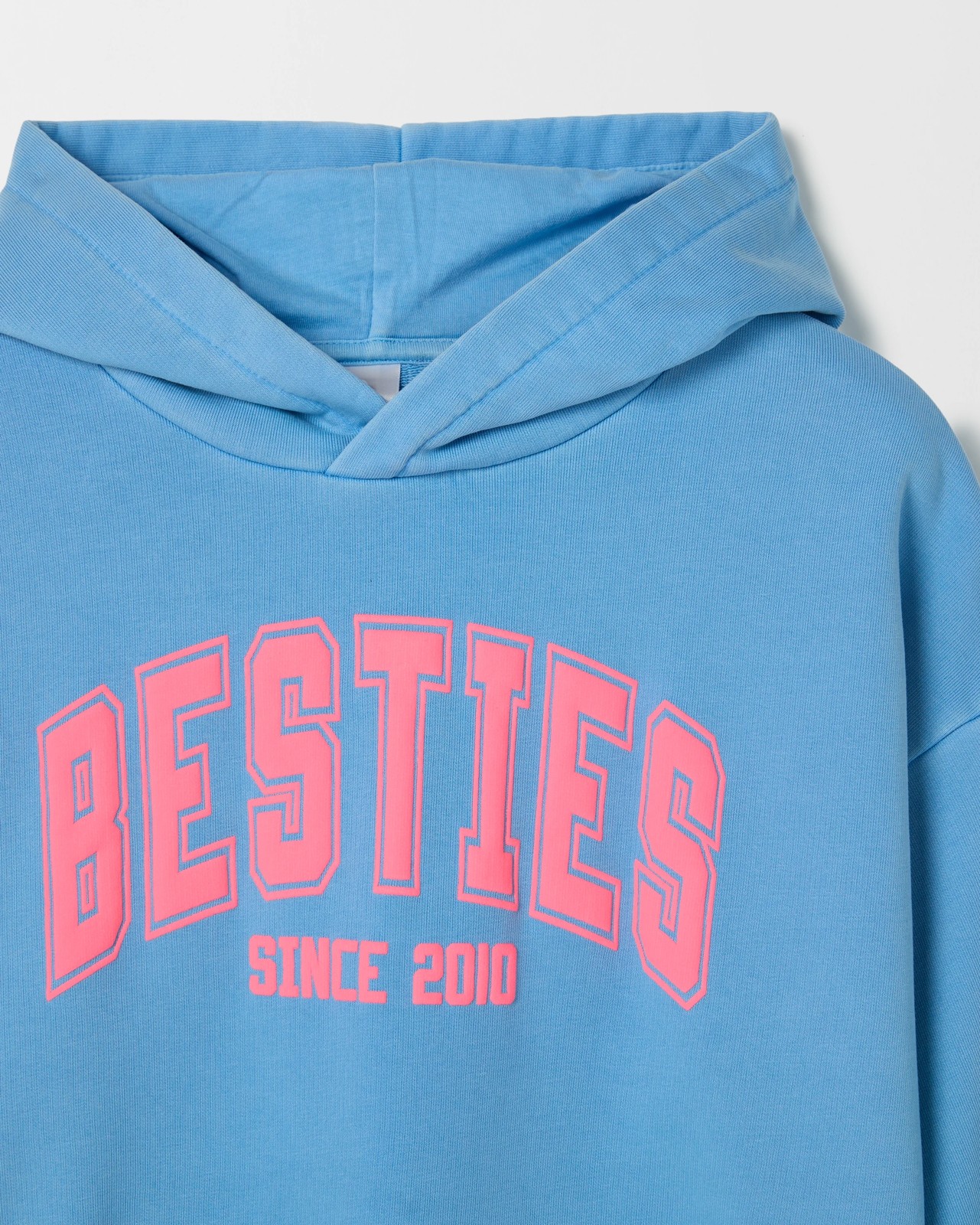 Australian Cotton Blend Fashion Washed Hooded Jumper - Blue 6 of 6
