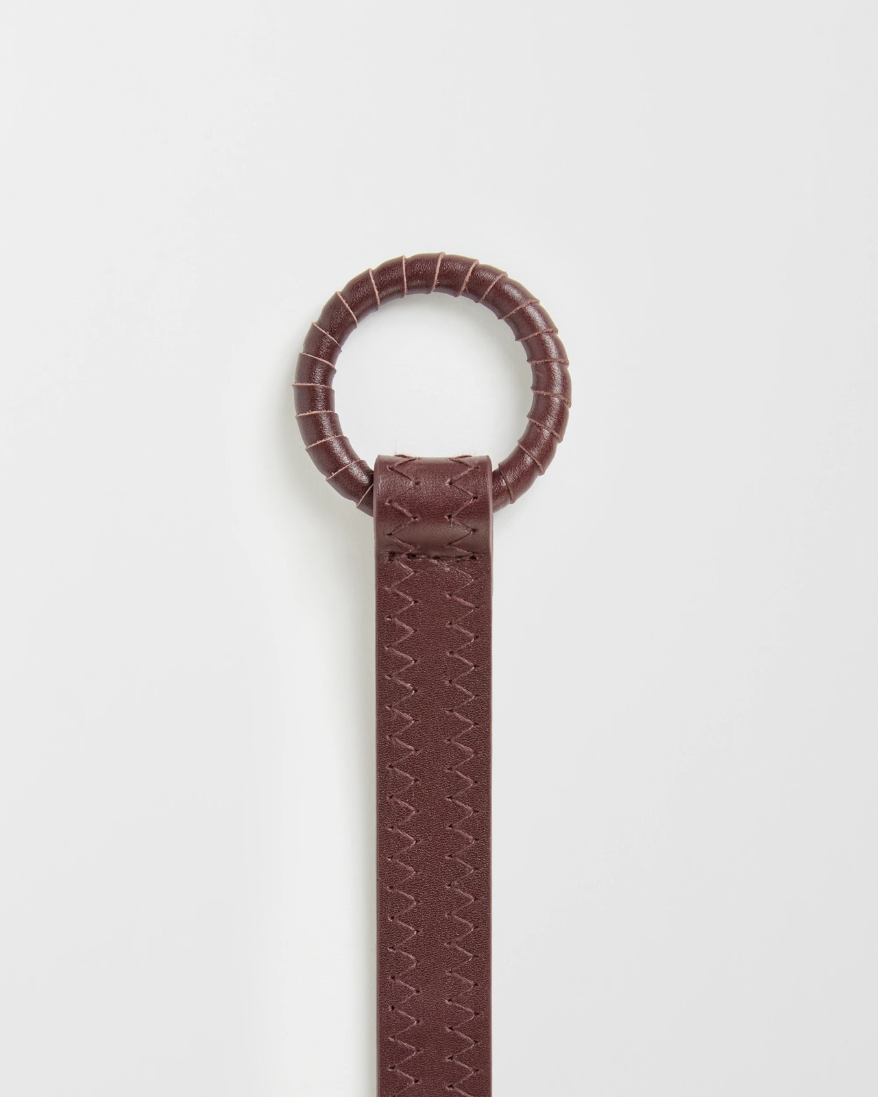 Genuine Leather Tie Belt - Chocolate 3 of 3