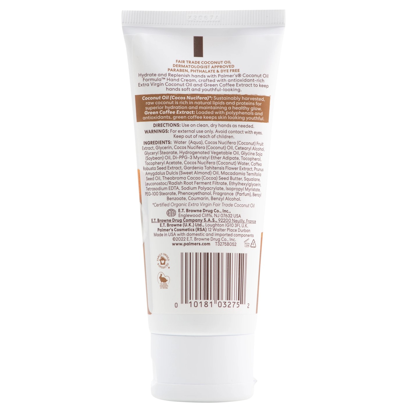 Coconut Oil Hand Cream, Vitamin E & Green Coffee - Palmer's 2 of 3