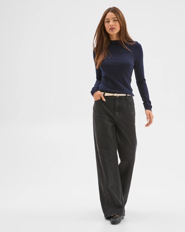 Lily Loves Exposed Seam Skivvy Top