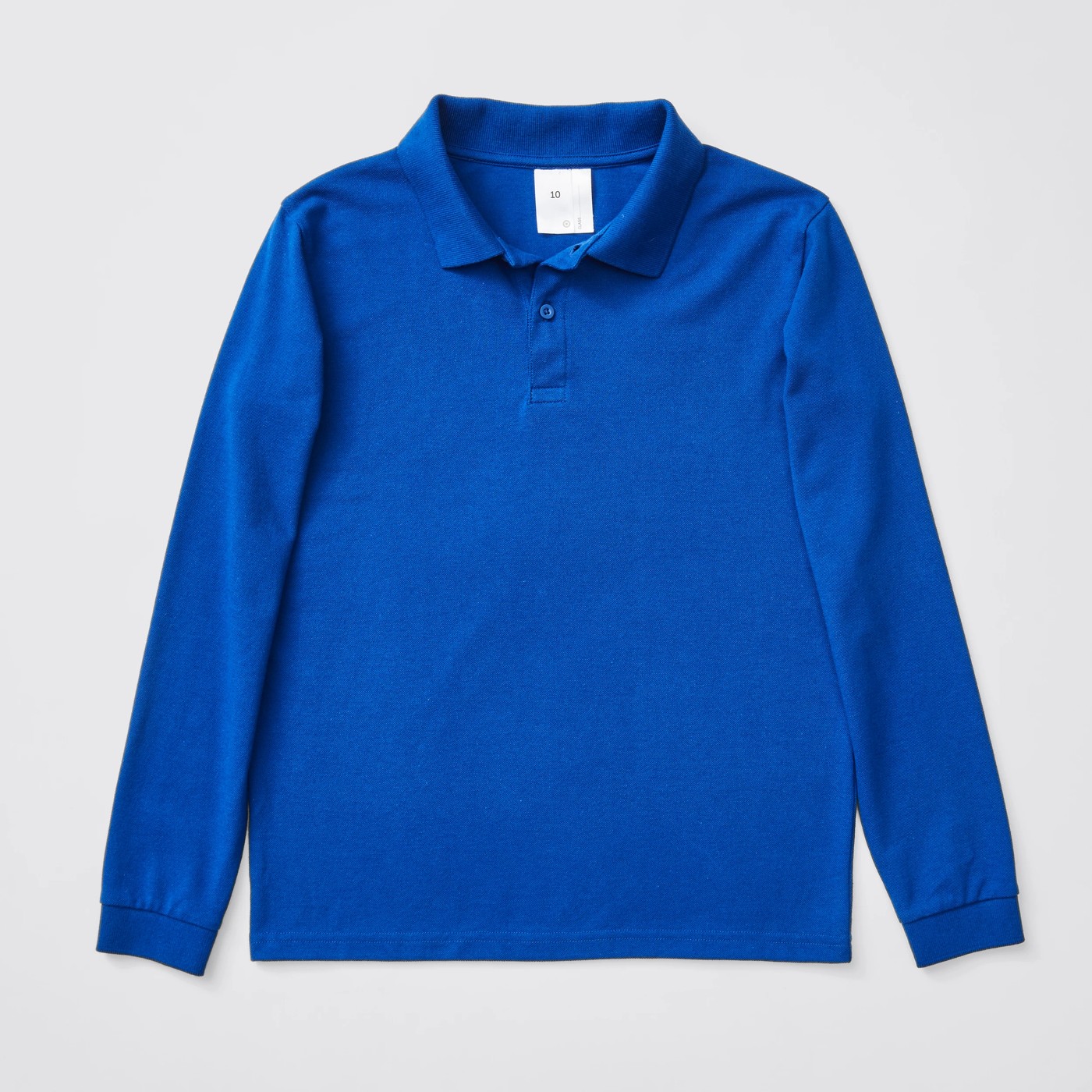 Long Sleeve School Polo Top - Royal Blue 4 of 4