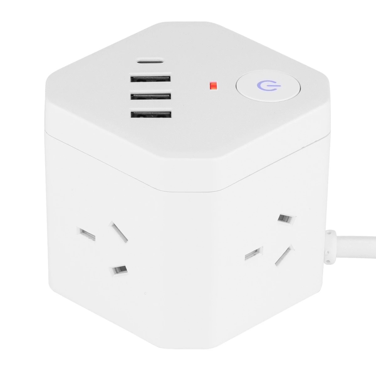 Arlec 4 Outlet Power Cube with 4 USB Ports | Target Australia