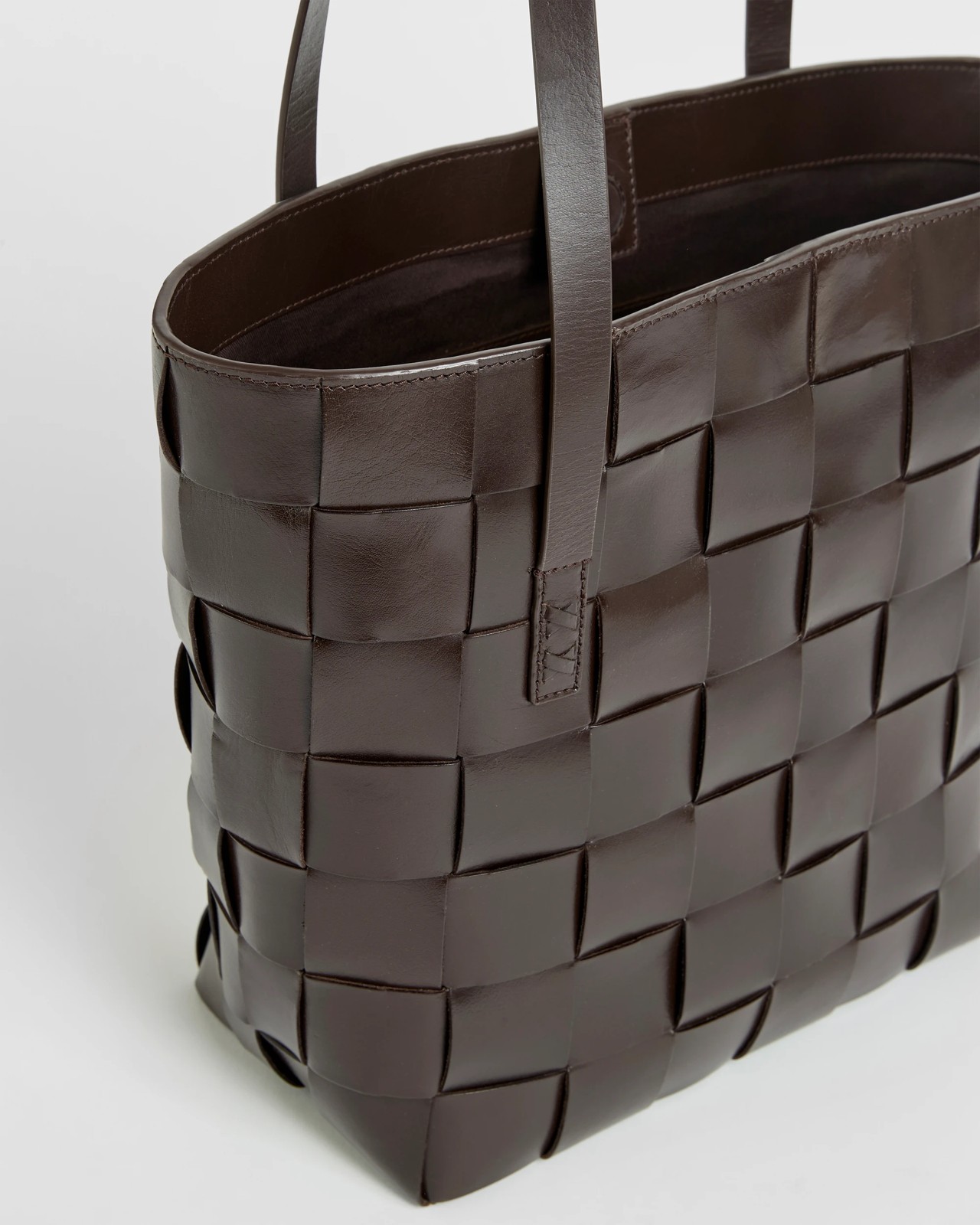 Pre-Order Genuine Leather Weave Tote Bag 2 of 5