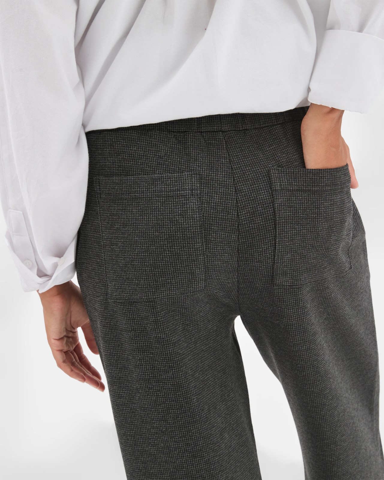 Wide Leg Check Jogger Pants 5 of 6