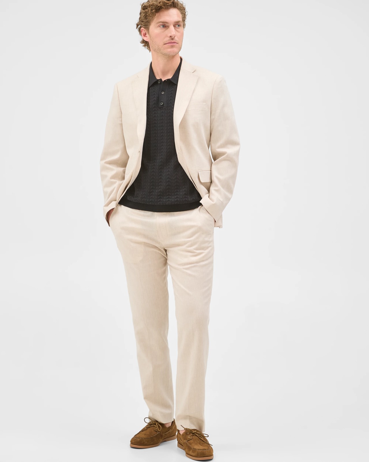 Preview Linen Blend Tailored Suit Jacket 2 of 5