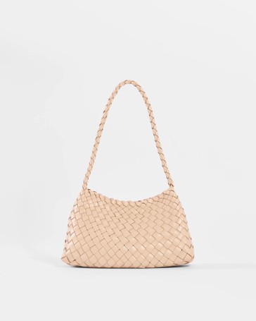 Genuine Leather Weave Shoulder Bag