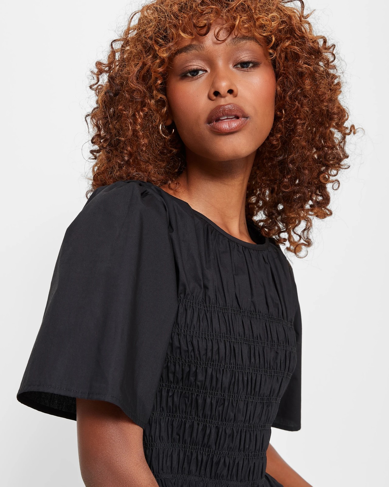 Petites Shirred Bodice Top - Dannii Minogue - Black | Target Australia