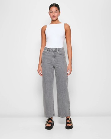 High Rise Wide Leg Denim Jeans - Lily Loves