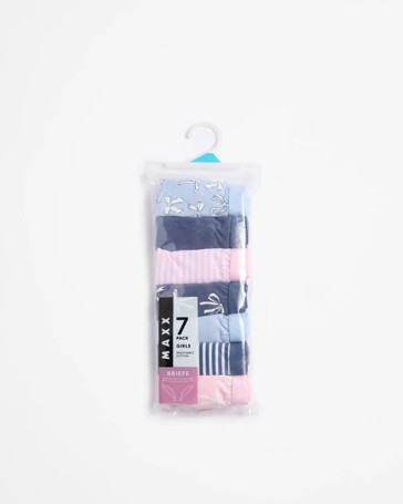 Girls Underwear Briefs 7 Pack - Maxx - Parisian Bows